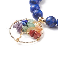 Natural Lapis Lazuli(Dyed) Stretch Bracelet&nbsp;BJEW-JB08748-02