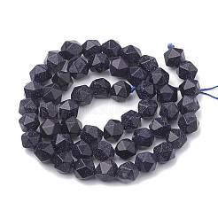 Synthetic Blue Goldstone Beads Strands&nbsp;G-S332-10mm-003