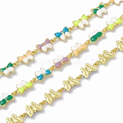 Enamel Butterfly Link Chains&nbsp;CHC-F015-01G