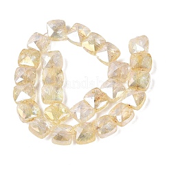 Electroplate Transparent Crackle Glass Beads Strands&nbsp;EGLA-Q135-02A-B01