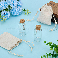 Transparent Glass My First Curl and My First Tooth Book Keepsake Bottle&nbsp;AJEW-FG00016