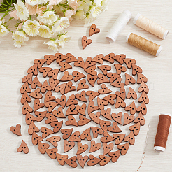 1 Bag Baking Paint Wooden Buttons&nbsp;FIND-GF0006-24B