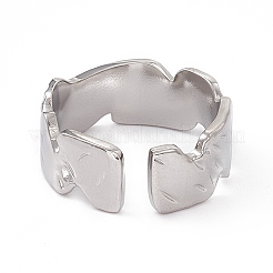 Non-Tarnish 304 Stainless Steel Cuff Ring for Women&nbsp;RJEW-C060-12P