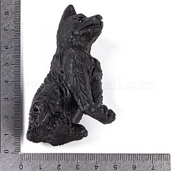 Natural Obsidian Wolf Figurines Statues for Home Office Desktop Feng Shui Ornament&nbsp;G-Q172-13A