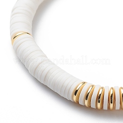 Handmade Polymer Clay Disc Surfer Stretch Bracelet&nbsp;BJEW-JB08825