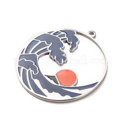 304 Stainless Steel Enamel Pendants&nbsp;STAS-F367-17P