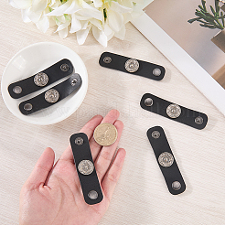 6Pcs PU Leather with Alloy Scarf Clips&nbsp;FIND-CL0001-84B