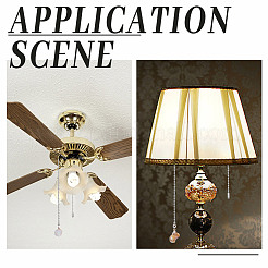 20Pcs 10 Styles Opaque Acrylic Shell Charms Ceiling Fan Pull Chain Extenders&nbsp;PALLOY-HY00061