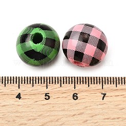 Printed Schima Wood Beads&nbsp;WOOD-L022-01B