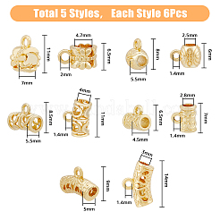 30Pcs 5 Style Brass Tube Bails&nbsp;KK-FH0005-92