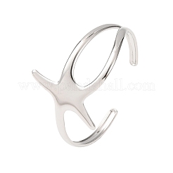 Ocean 304 Stainless Steel Starfish Open Cuff Bangles for Women&nbsp;SA-CBABC9E-04P