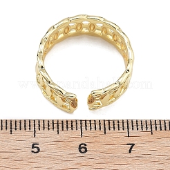 Rack Plating Brass Micro Pave Cubic Zirconia Cuff Finger Rings for Women&nbsp;RJEW-M028-52G