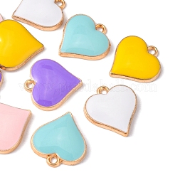 10Pcs 5 Colors Alloy Enamel Pendants&nbsp;ENAM-YW0002-07