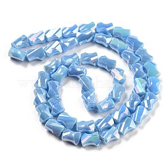 Electroplated Glass Beads Strands&nbsp;GLAA-G092-A-14
