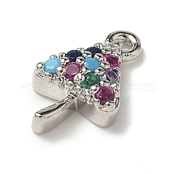 Brass Micro Pave Cubic Zirconia Charms&nbsp;KK-I276-45P