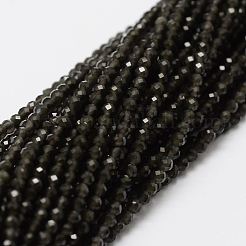 Natural Obsidian Bead Strands&nbsp;G-P270-2mm-28