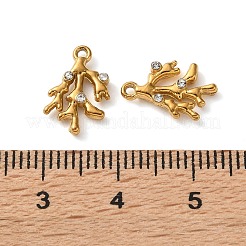 304 Stainless Steel with Crystal Rhinestone Charms&nbsp;RB-L002-02G