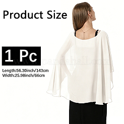 Detachable Chiffon Pullover Shawl for Women&nbsp;AJEW-WH20067-124A