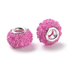 AB Color Resin Rose Flower European Beads&nbsp;RESI-M001-05K