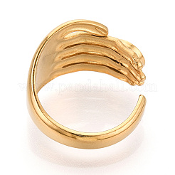 Hand 304 Stainless Steel Cuff Ring Components&nbsp;STAS-T066-12G