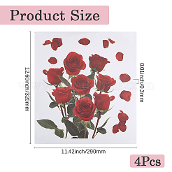 Rose PVC Self Adhesive Decorative Stickers&nbsp;DIY-WH20031-045