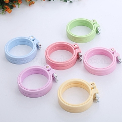 Adjustable ABS Plastic Flat Round Embroidery Hoops&nbsp;TOOL-PW0003-017