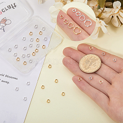 160Pcs 2 Colors Brass Split Rings&nbsp;KK-BBC0023-08B