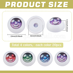 4 Colors Star Acrylic Craft Eyes&nbsp;DIY-PH0029-87B