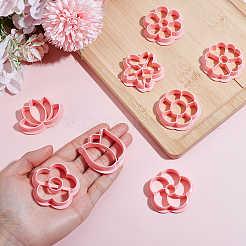 8Pcs Flower PP Plastic Cookie Cutters&nbsp;DIY-HY0002-81