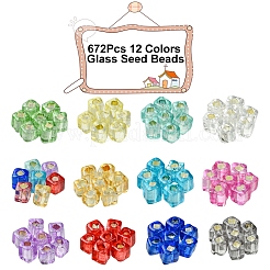 672Pcs 12 Colors Glass Seed Beads&nbsp;SEED-FS0001-24