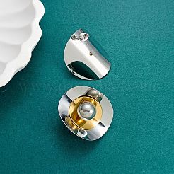 Two Tone 304 Stainless Steel Stud Earrings for Women&nbsp;WG155B5-01
