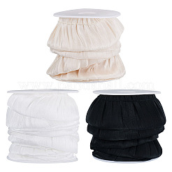 15 Yards 3 Colors Ruffled Chiffon Polyester Ribbon&nbsp;OCOR-TA0001-81