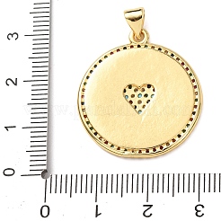 Mother's Day Charms Brass Micro Pave Colorful Cubic Zirconia Pendants&nbsp;KK-B185-01G-01