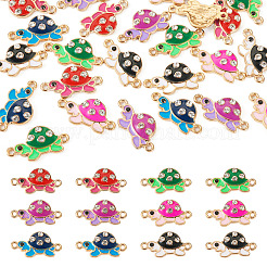 24Pcs 6 Colors Alloy Enamel Connector Charms&nbsp;ENAM-TA0001-58