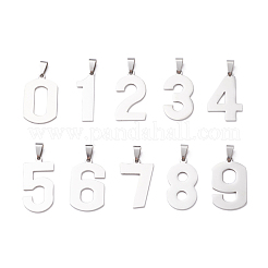 10Pcs 10 Style 201 Stainless Steel Pendants&nbsp;STAS-UN0024-98