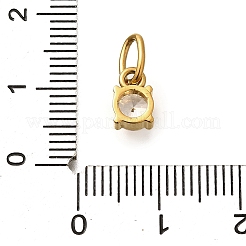 304 Stainless Steel Rhinestone Charms&nbsp;STAS-M109-06G-12