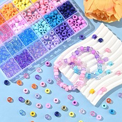 552Pcs 24 Colors Opaque & Transparent Plastic Beads&nbsp;KY-YW0010-03