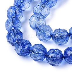 Crackle Transparent Glass Beads Strands&nbsp;GLAA-Q108-02A-02