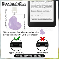 15Pcs PVC Plastic Mobile Dustproof Plugs&nbsp;HJEW-AR00032