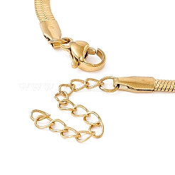 304 Stainless Steel Herringbone Chains Bracelet for Men Women&nbsp;BJEW-D450-01G-01