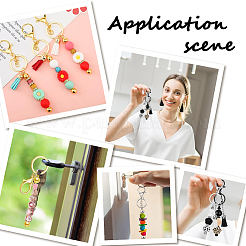 20Pcs 5 Colors Iron Bar Beadable Keychain for Jewelry Making DIY Crafts&nbsp;KEYC-SC0001-11