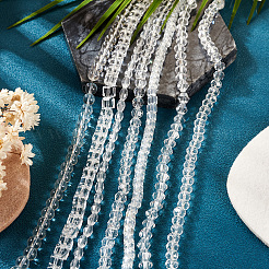 7 Strands 7 Styles Transparent Glass Bead Strands&nbsp;GLAA-TA0002-73
