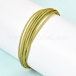 Polyester Metallic Braided Multi-strand Cord Bracelet for Bracelet Making&nbsp;BJEW-H642-02G-07