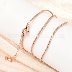 1MM Brass Boston Link Chain Necklaces&nbsp;NJEW-Z097-02RG