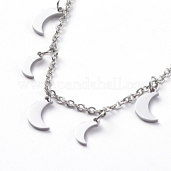 Non-Tarnish 304 Stainless Steel Pendant Bib Necklaces&nbsp;NJEW-G334-05P