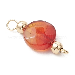 10Pcs 10 Styles Natural & Synthetic Mixed Gemstone Faceted Flat Round Connector Charms&nbsp;PALLOY-JF04153-02