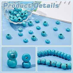 40Pcs 2 Styles Synthetic Turquoise European Beads&nbsp;G-PH0002-56
