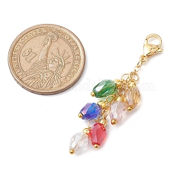 Christmas Lamp Bulb Glass Beaded Pendant Deciration&nbsp;HJEW-JM02061