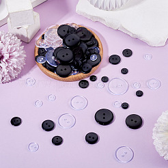 2-Hole Flat Round Resin Sewing Buttons For Costume Design&nbsp;BUTT-TA0001-62