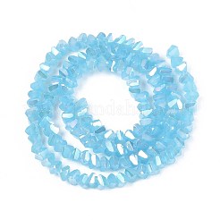 Electroplate Imitation Jade Glass Beads Strands&nbsp;GLAA-N023-4mm-33
